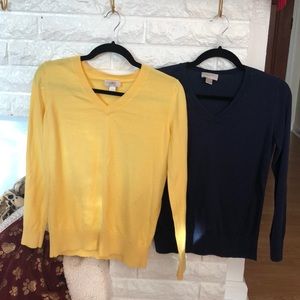 Lot of 2 LOFT v-neck cardigans